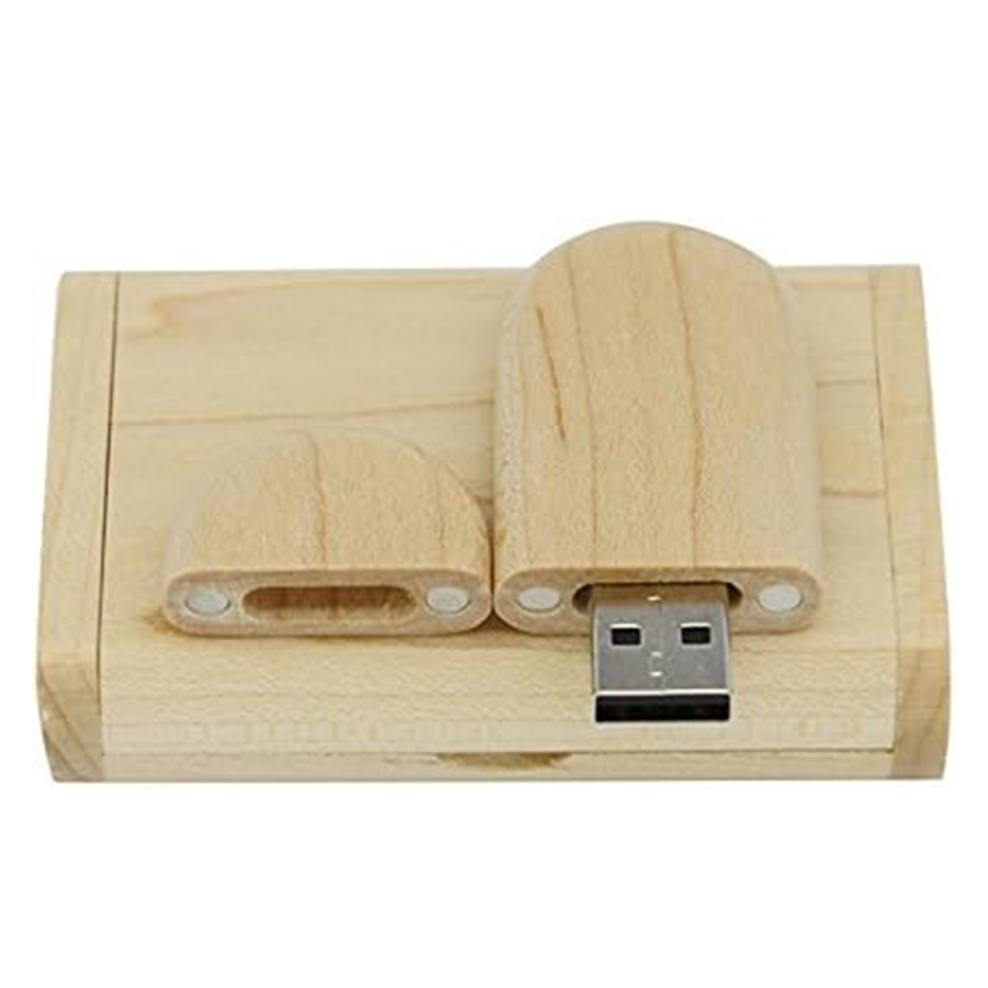 usb 32 gb personnalisable en bois forme oval