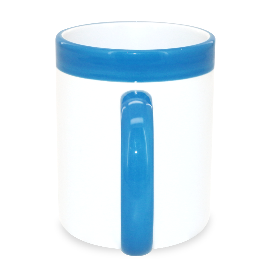 mug en porcelaine blanche avec attributs colorés 350 ml
