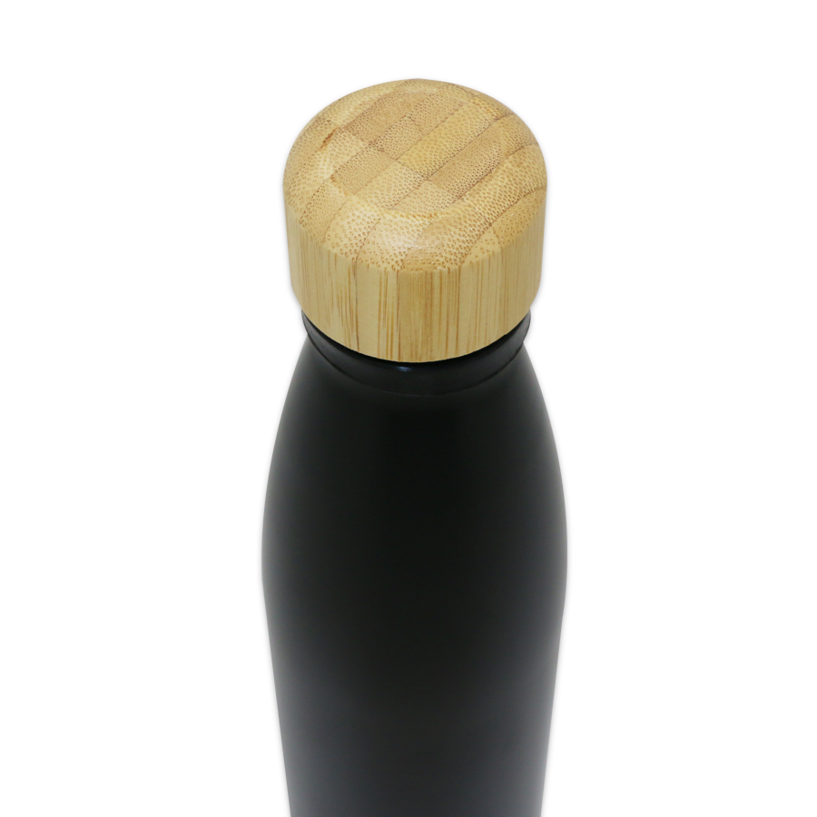 thermos bouteille isotherme en inox et bois 500 ml