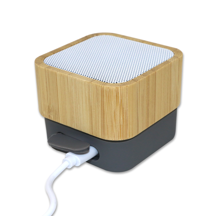 haut-parleur sans fil en bambou