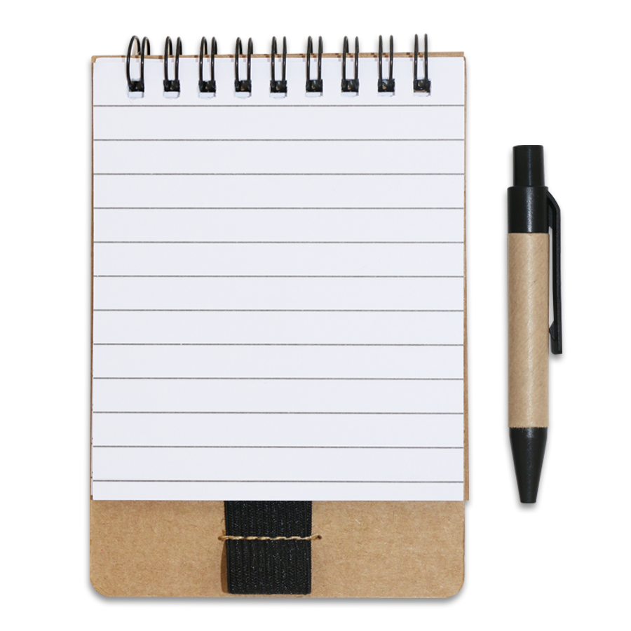 carnet post-it  ecologique avec mini stylo