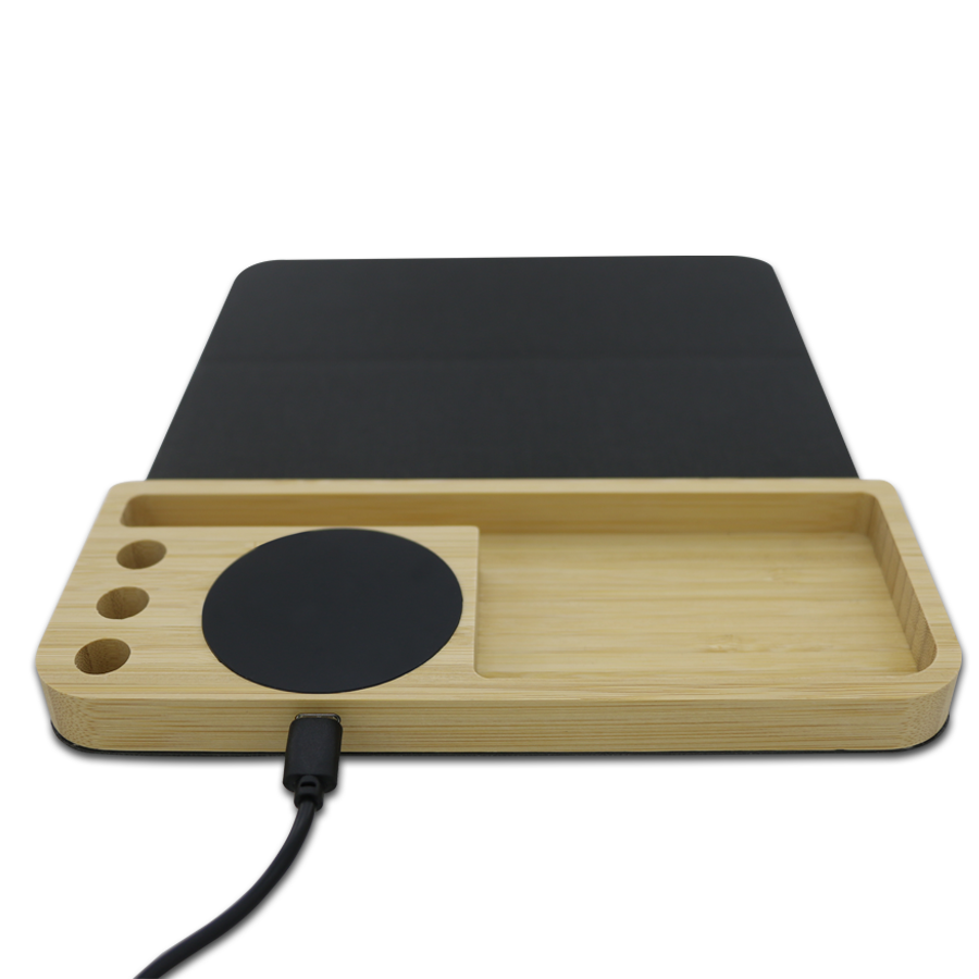 tapis souris  bamboo avec chargeur wireless