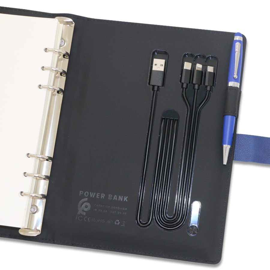 coffret  note book  avec powerbank et usb inclus