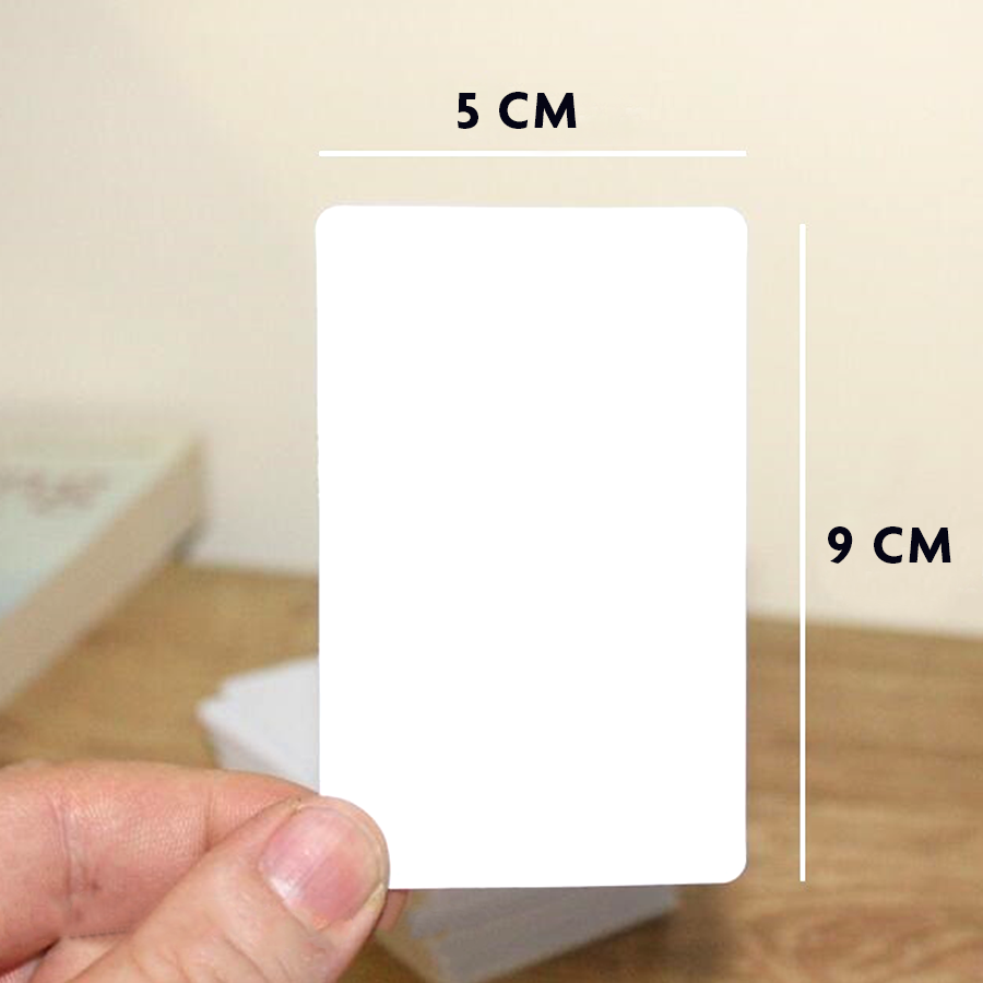 carte pvc blanche personnalisable