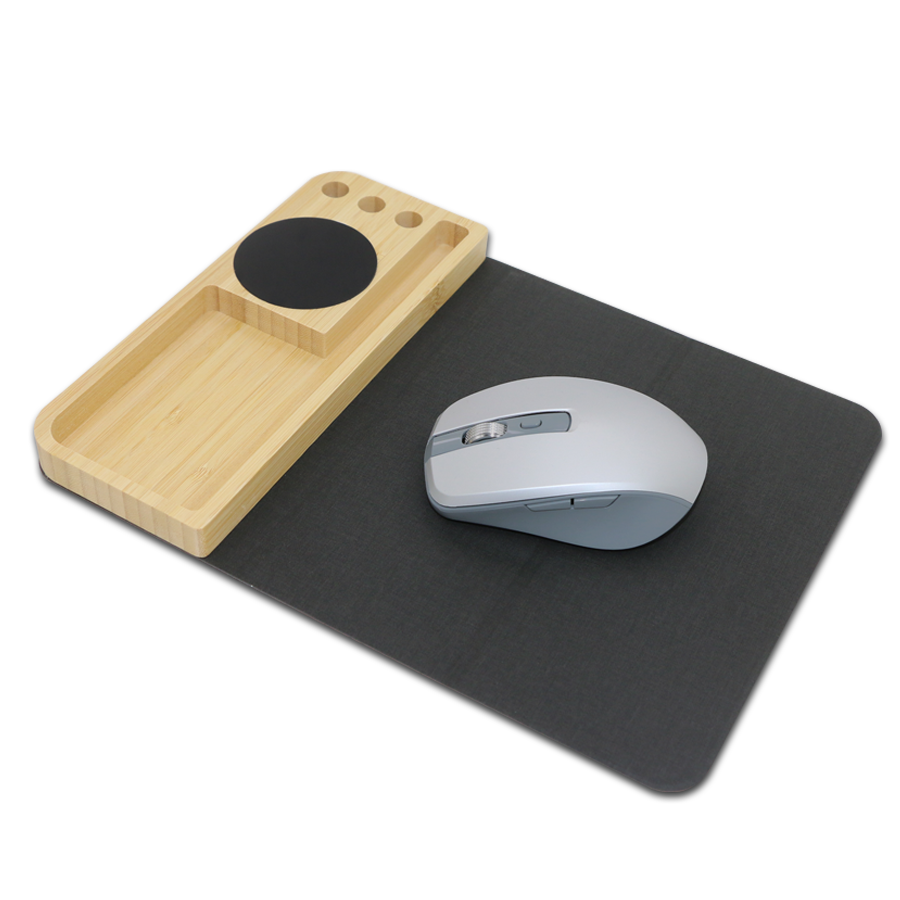 tapis souris  bamboo avec chargeur wireless