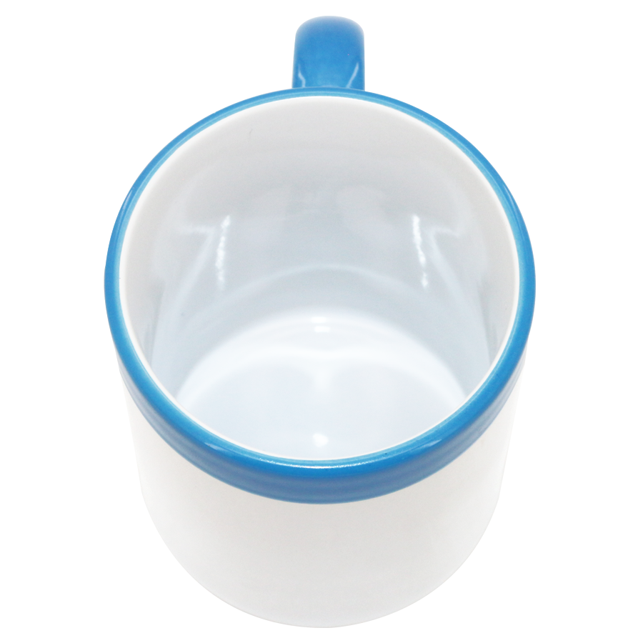 mug en porcelaine blanche avec attributs colorés 350 ml