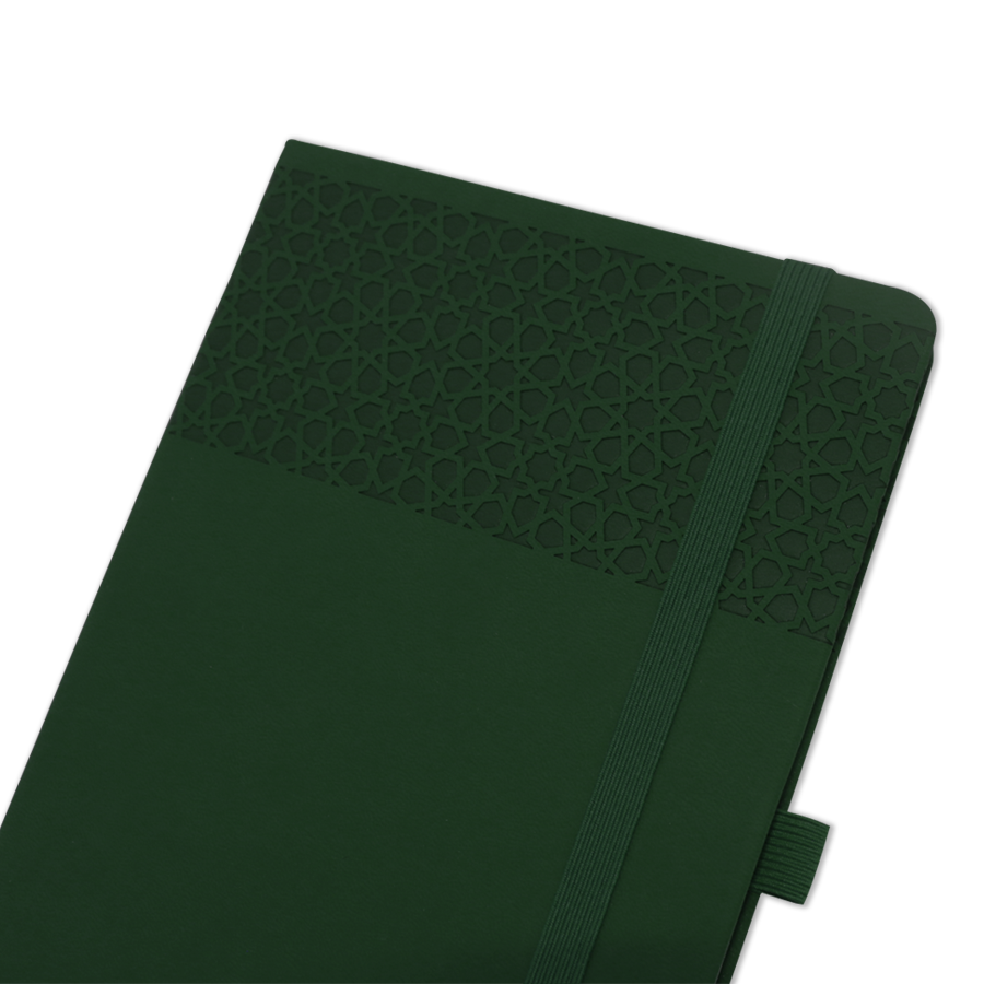 note-book publicitaire design arabesque