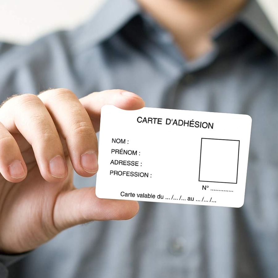carte pvc blanche personnalisable