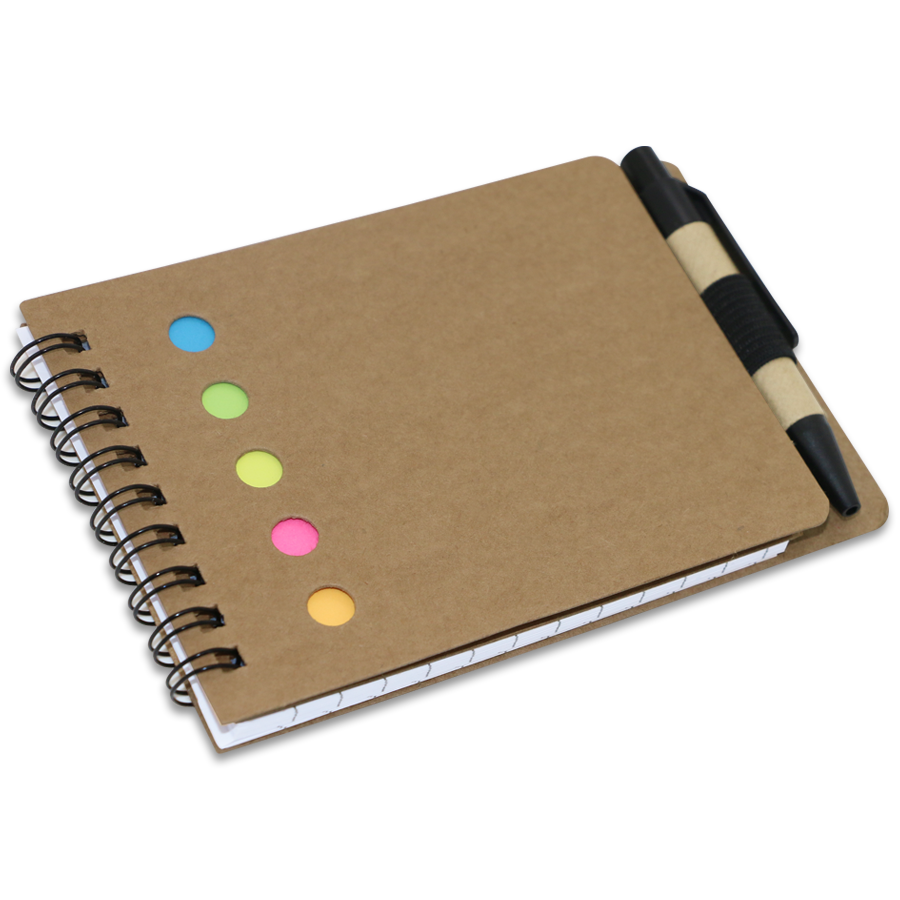 carnet post-it  ecologique avec mini stylo