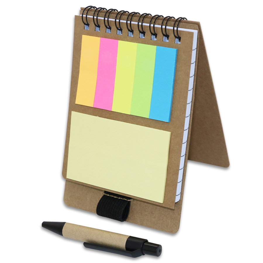 carnet post-it  ecologique avec mini stylo