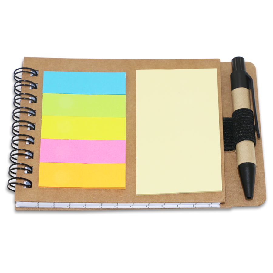 carnet post-it  ecologique avec mini stylo