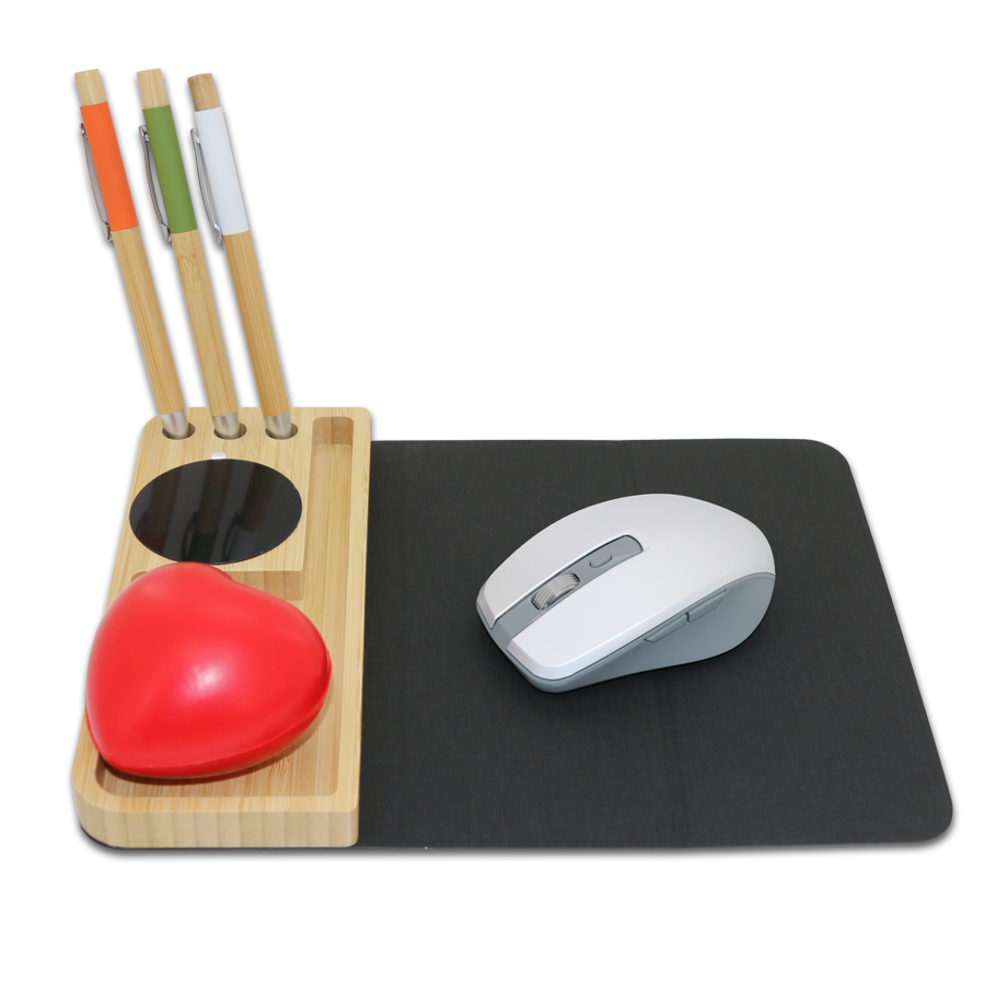 tapis souris  bamboo avec chargeur wireless