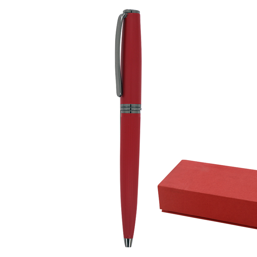 stylo à bille en métal avec boite