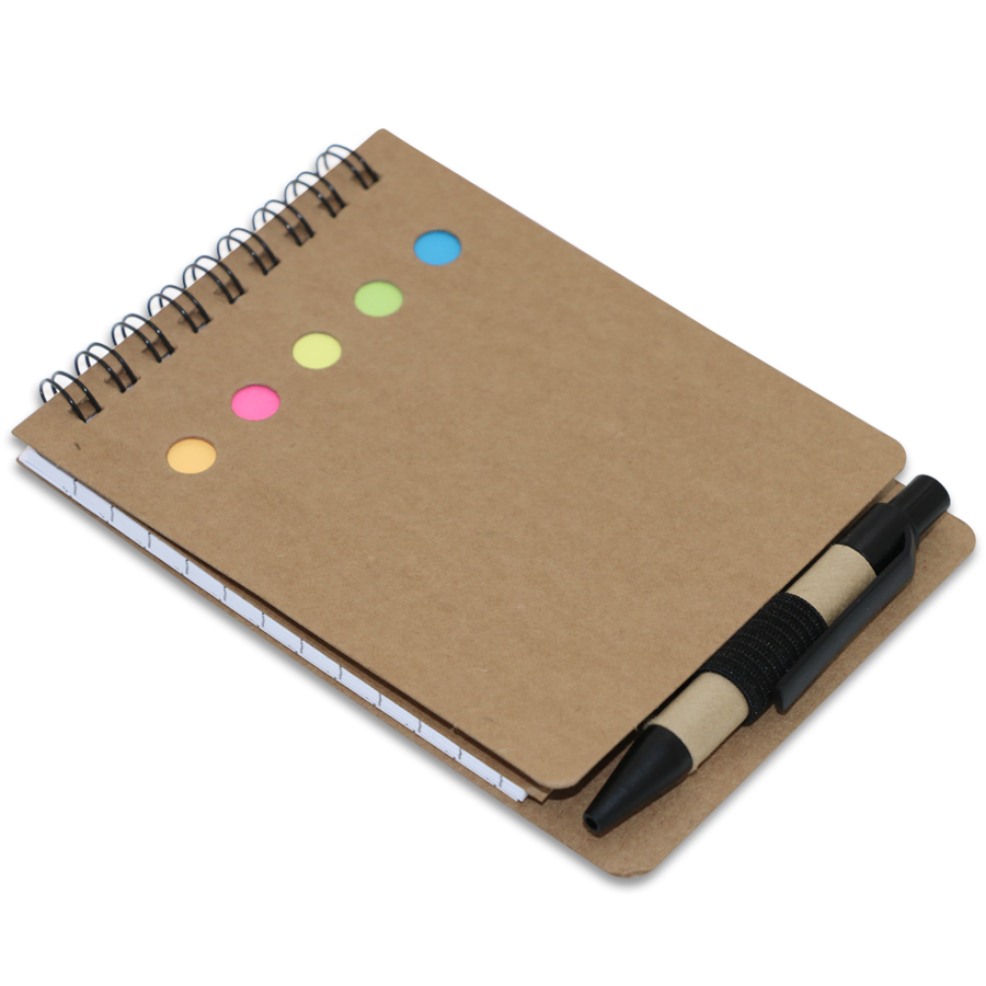 carnet post-it  ecologique avec mini stylo