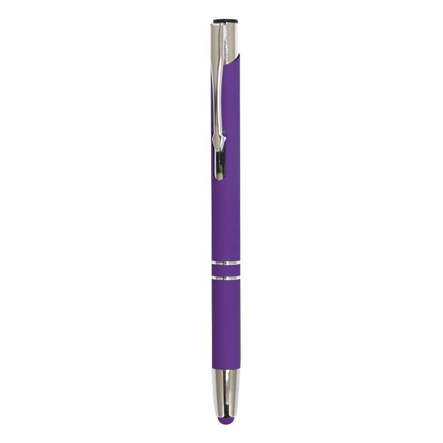 stylo à bille en aluminium soft touch