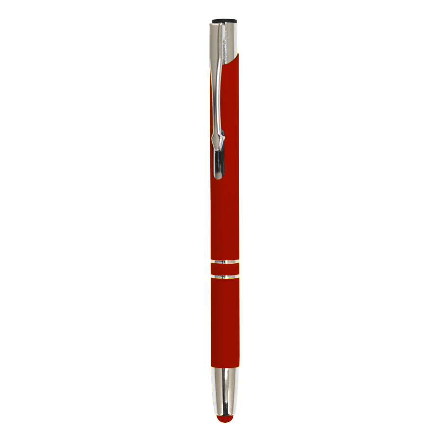stylo à bille en aluminium soft touch