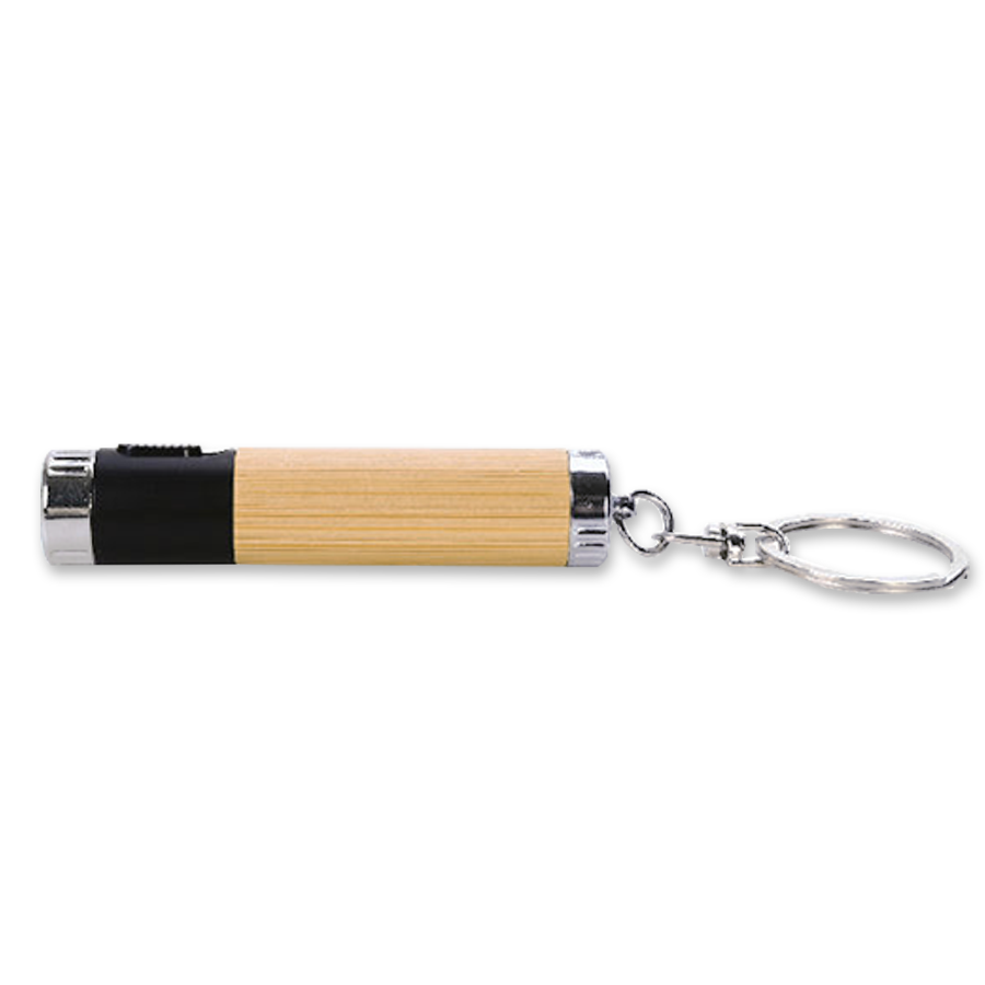 porte clés lampe torche en bambou