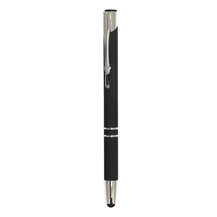 stylo à bille en aluminium soft touch