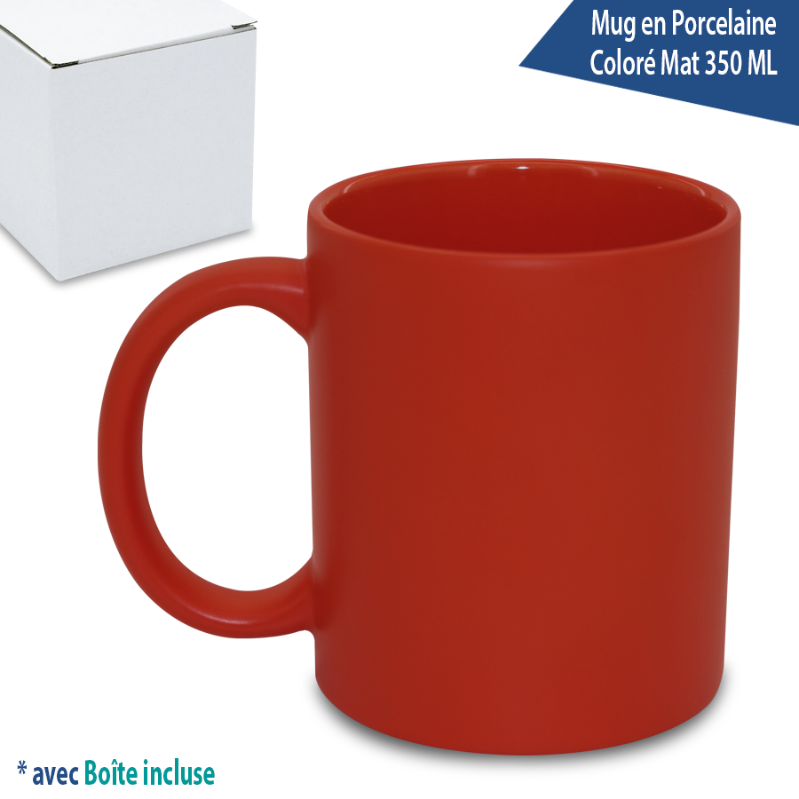 mug en porcelaine coloré mat 350 ml